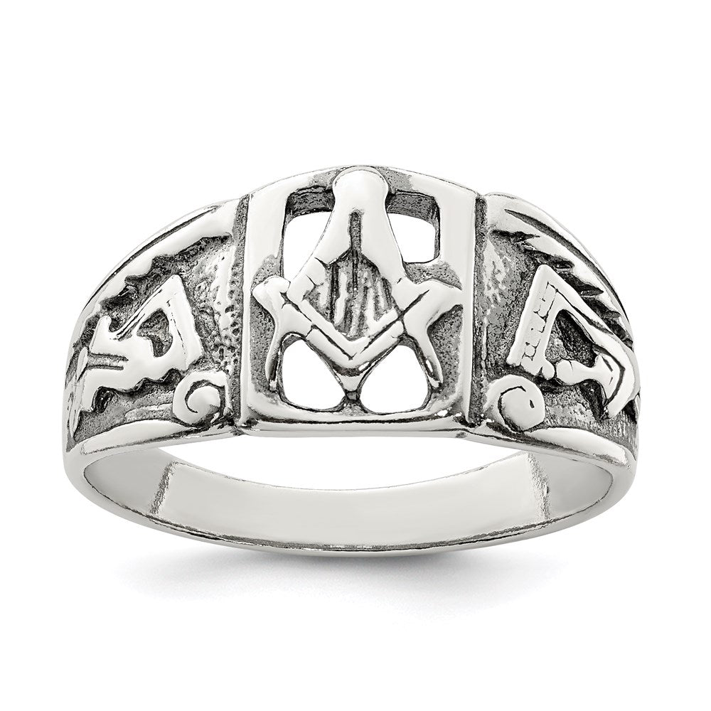 Sterlingsilber Antikisiert Freimaurer Ring