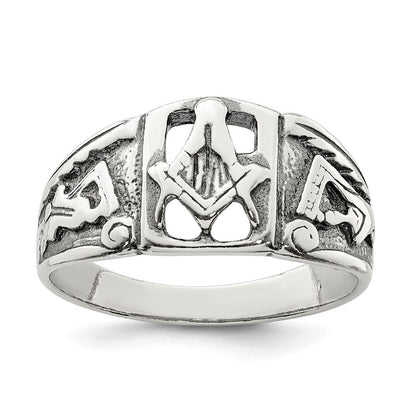 Sterlingsilber Antikisiert Freimaurer Ring