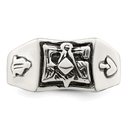 Sterlingsilber Antikisiert Freimaurer Ring