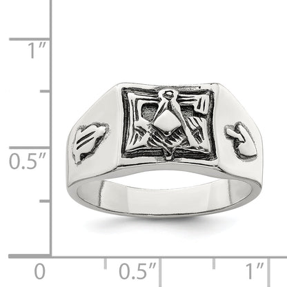 Sterlingsilber Antikisiert Freimaurer Ring