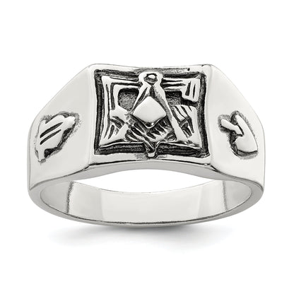 Sterlingsilber Antikisiert Freimaurer Ring