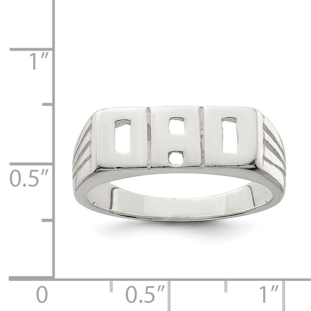 Sterlingsilber Massiv Dad Ring