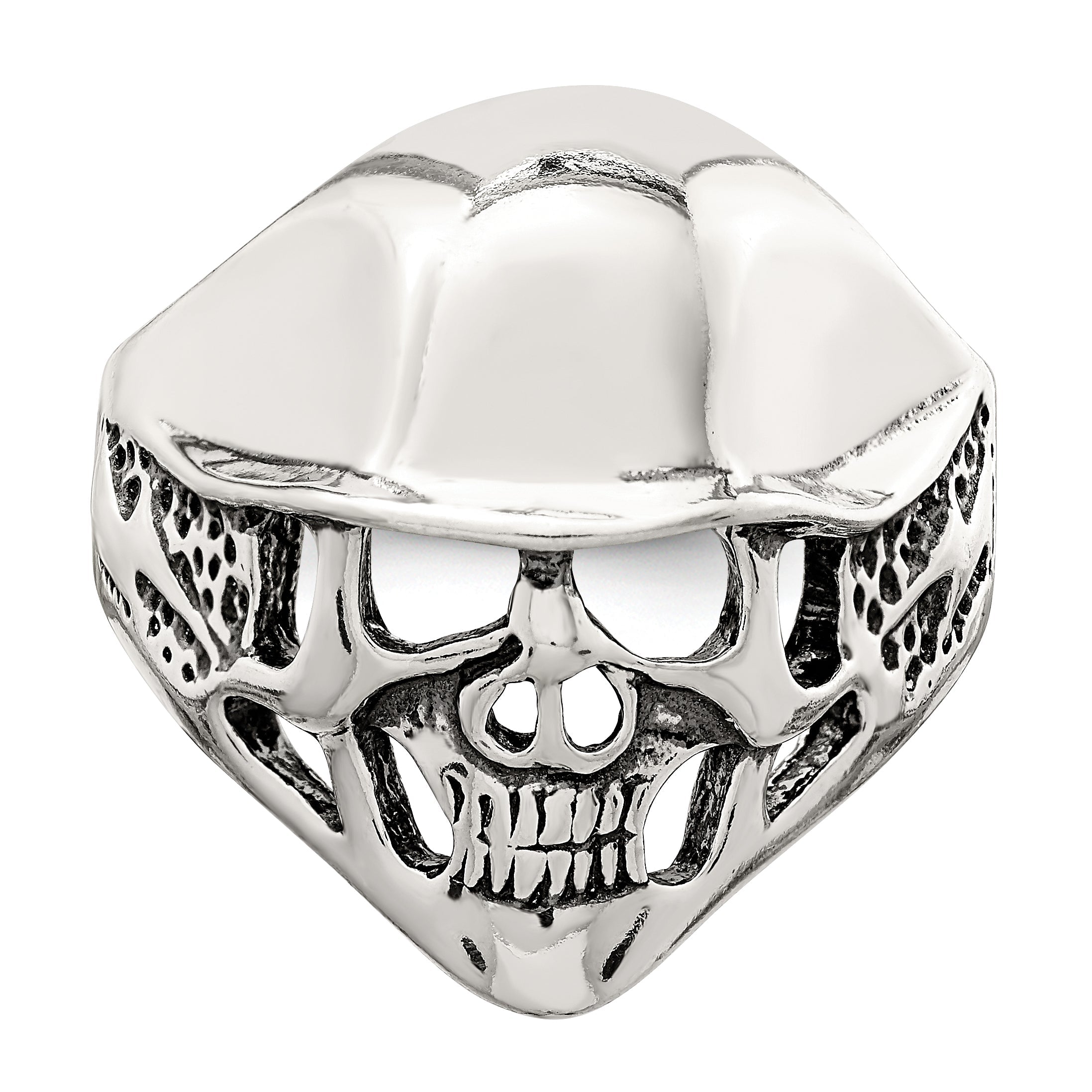 Sterlingsilber Antikisiert Totenkopf Ring