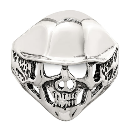 Sterlingsilber Antikisiert Totenkopf Ring