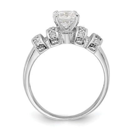 Sterlingsilber Zirkonia Ring (size 6 Nur)