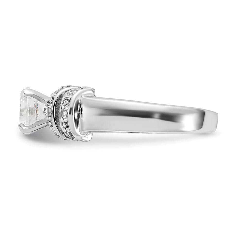 Sterlingsilber Zirkonia Ring (size 6 Nur)