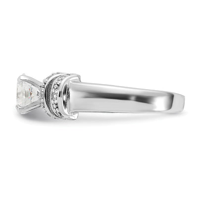 Sterlingsilber Zirkonia Ring (size 6 Nur)
