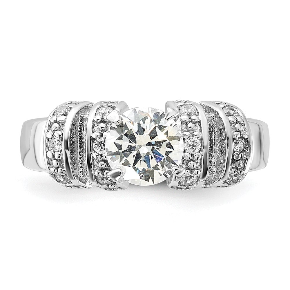 Sterlingsilber Zirkonia Ring (size 6 Nur)