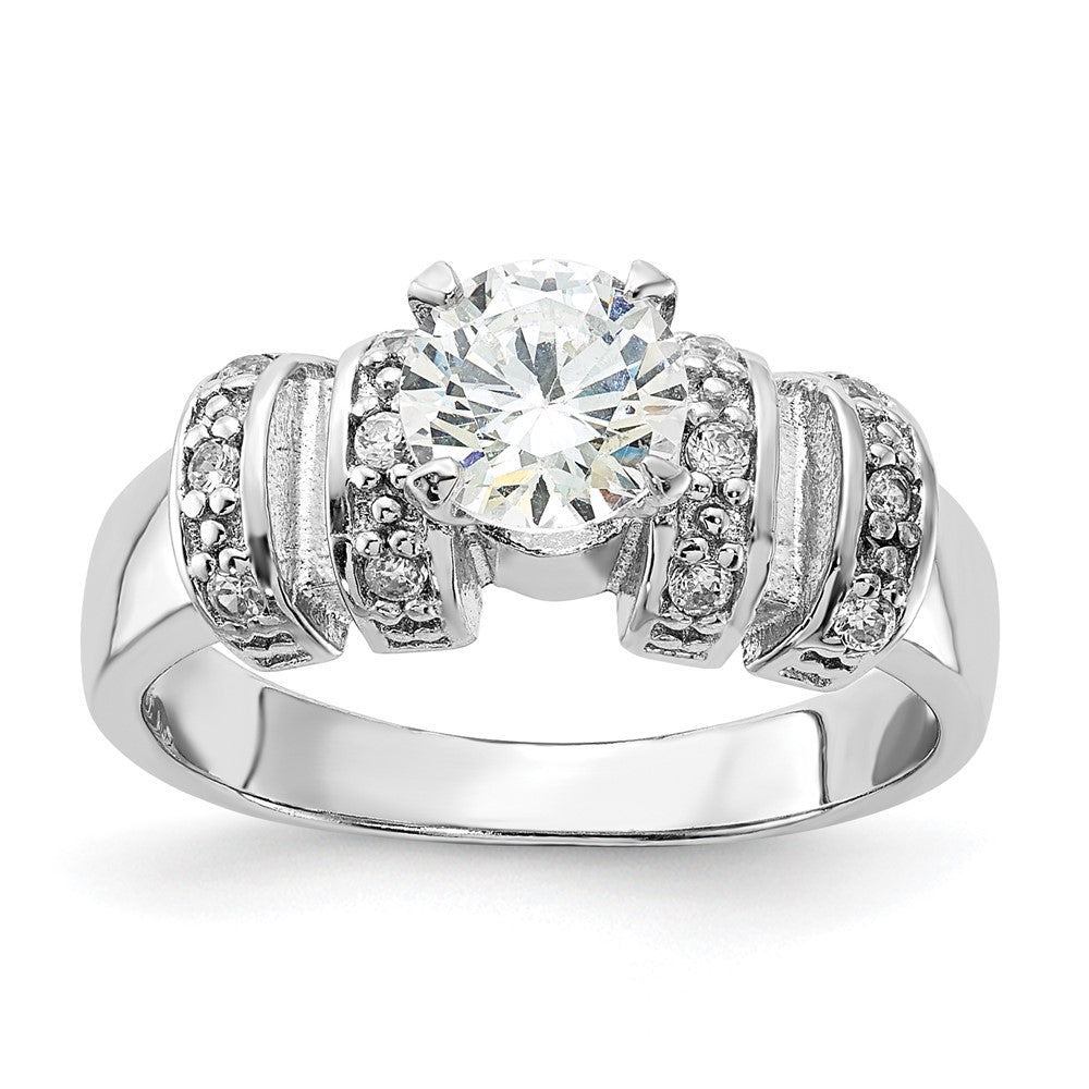 Sterlingsilber Zirkonia Ring (size 6 Nur)