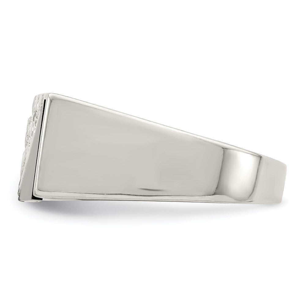 Sterlingsilber Rhodiniert Herren Onyx Ring