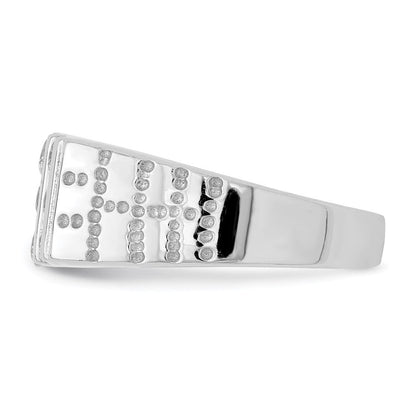 Sterlingsilber Rhodiniert Herren Zirkonia Ring