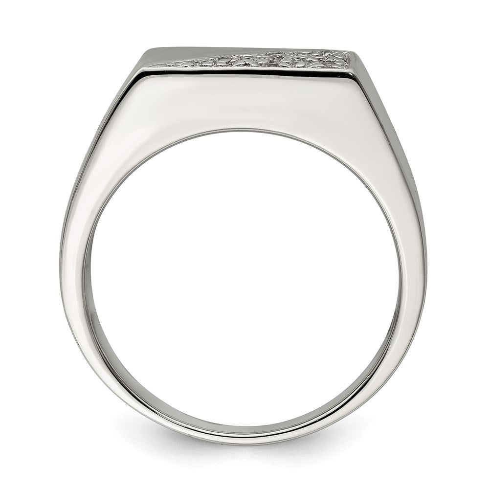 Sterlingsilber Rhodiniert Herren Zirkonia Mode Ring