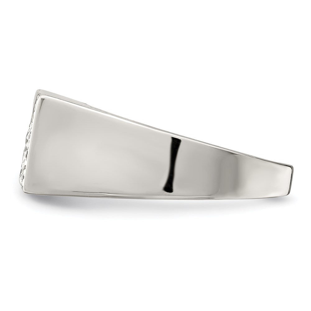 Sterlingsilber Rhodiniert Herren Zirkonia Mode Ring