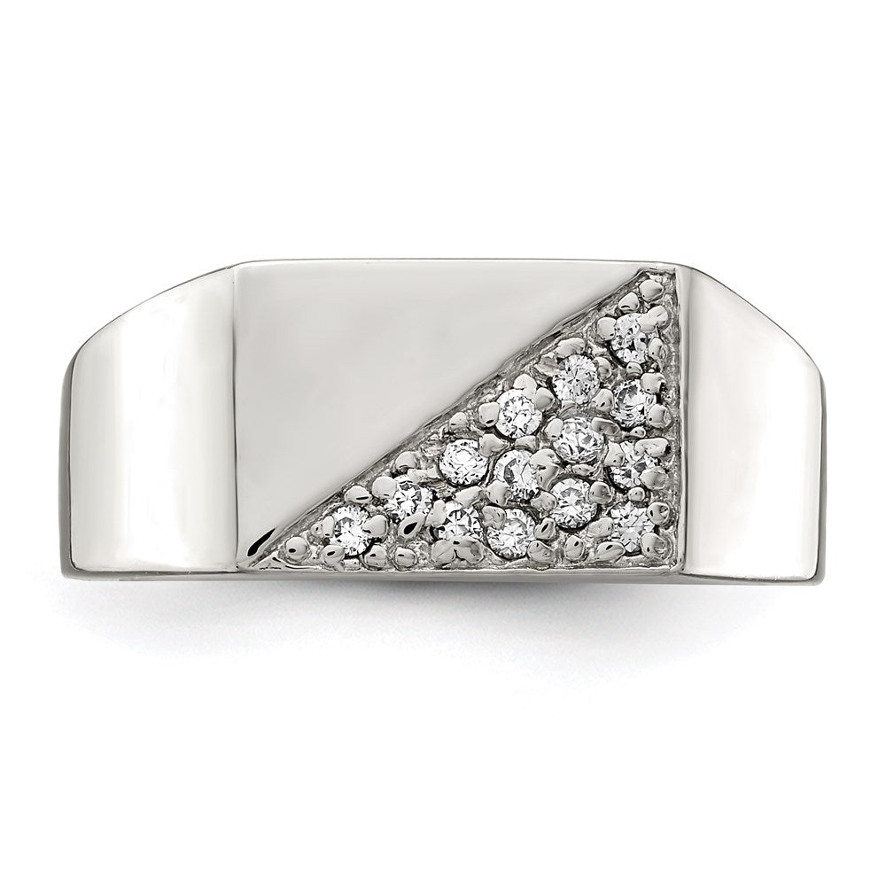 Sterlingsilber Rhodiniert Herren Zirkonia Mode Ring