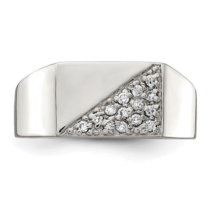 Sterlingsilber Rhodiniert Herren Zirkonia Mode Ring