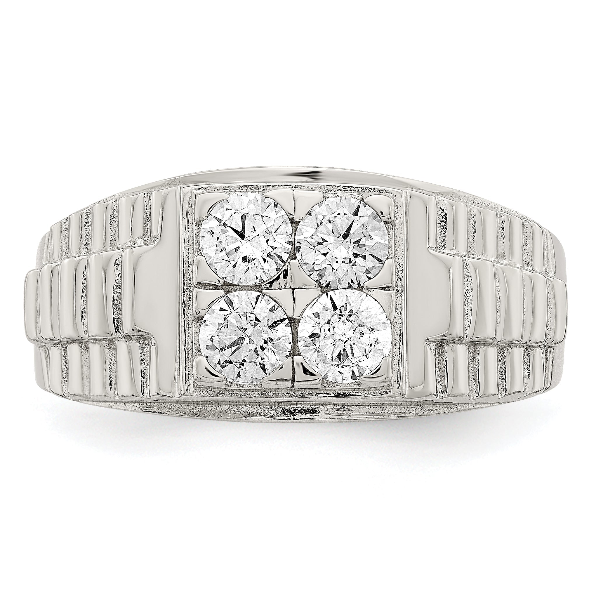 Sterlingsilber Rhodiniert Zirkonia Mode Ring
