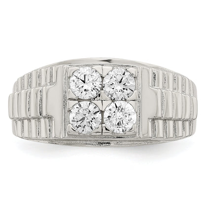 Sterlingsilber Rhodiniert Zirkonia Mode Ring