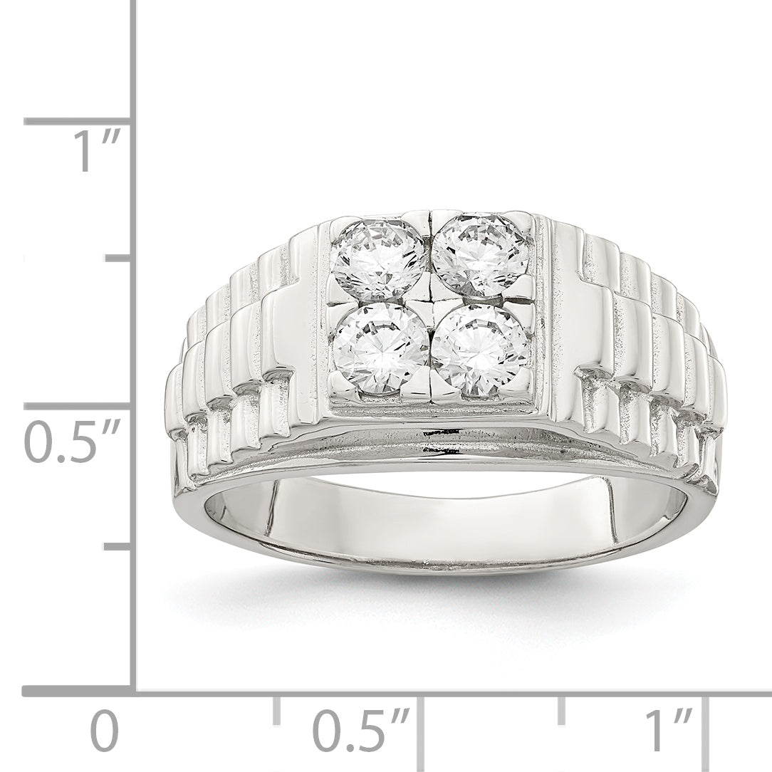 Sterlingsilber Rhodiniert Zirkonia Mode Ring