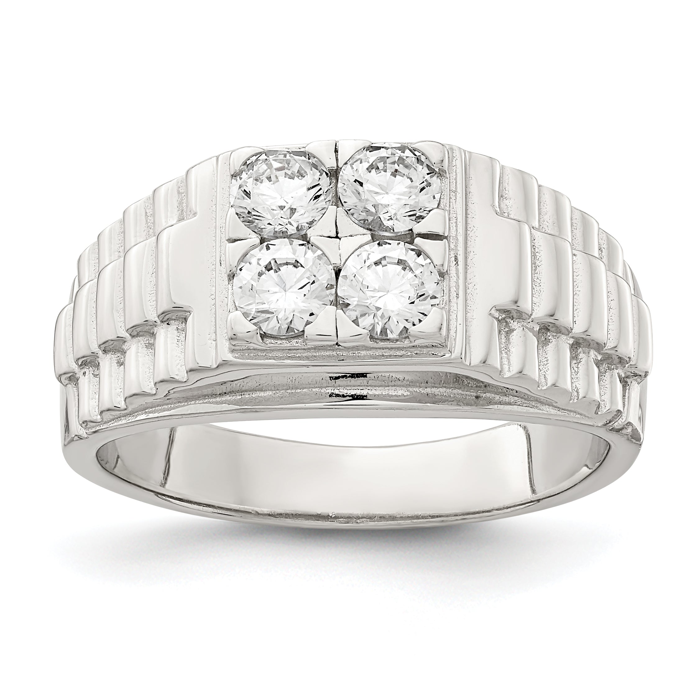 Sterlingsilber Rhodiniert Zirkonia Mode Ring