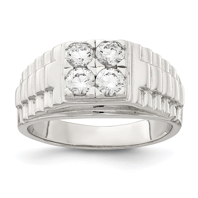 Sterlingsilber Rhodiniert Zirkonia Mode Ring