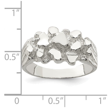 Sterlingsilber Herren Nugget Ring