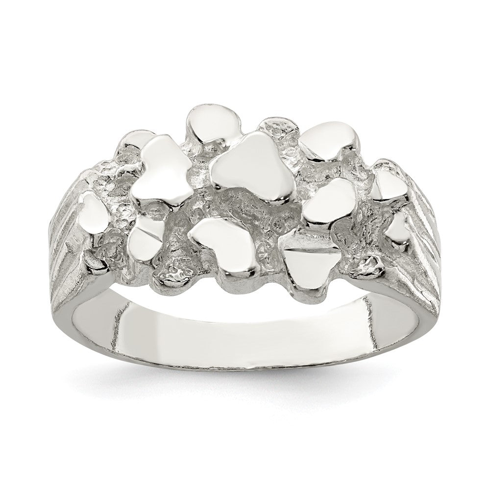 Sterlingsilber Herren Nugget Ring