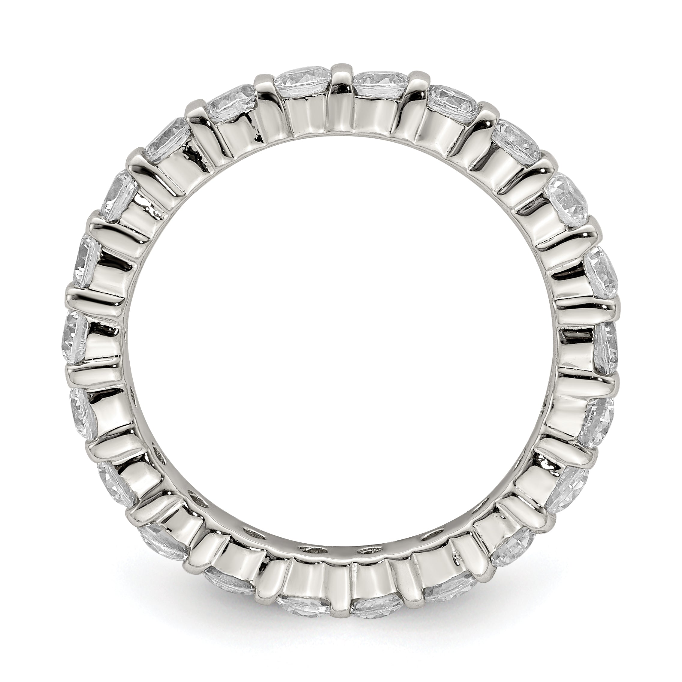 Sterlingsilber Rhodiniert Zirkonia Ring