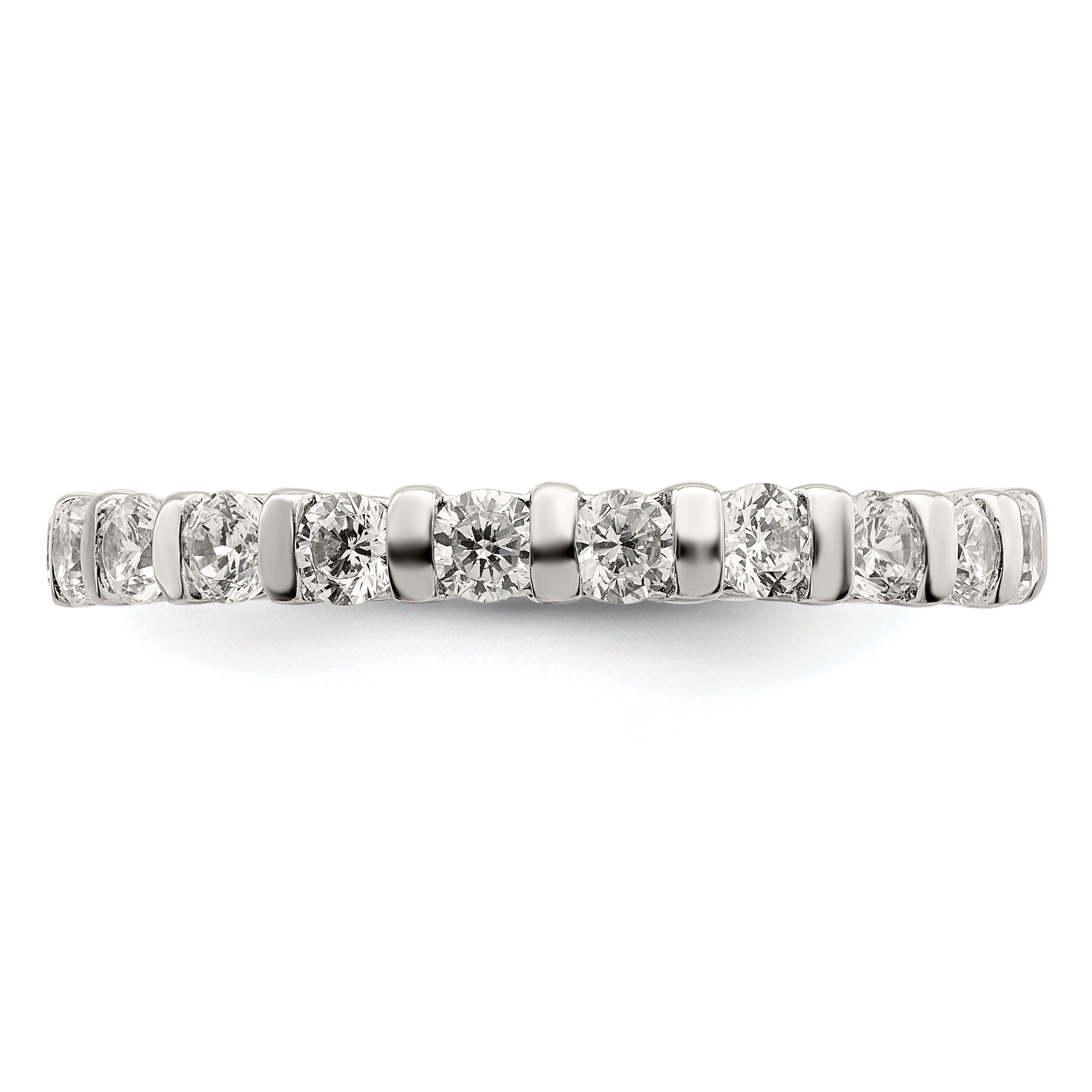 Sterlingsilber Rhodiniert Zirkonia Ring