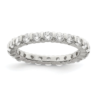 Sterlingsilber Rhodiniert Zirkonia Ring