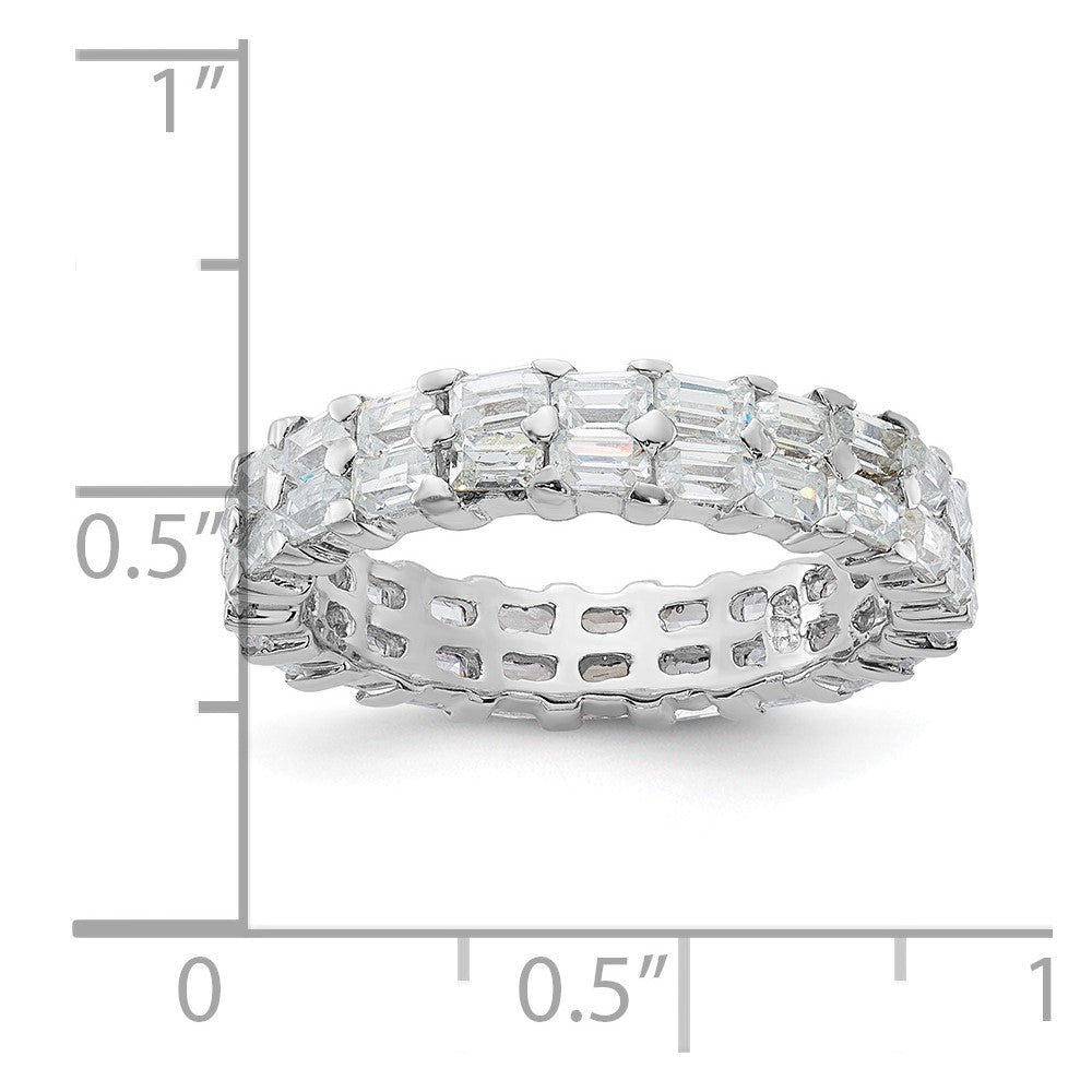 Sterlingsilber Zirkonia Doppelt Ring