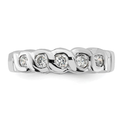 Sterlingsilber Zirkonia Ring (size 8 Nur)