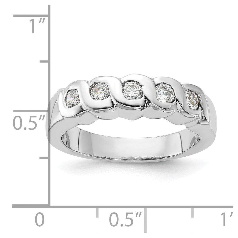 Sterlingsilber Zirkonia Ring (size 8 Nur)