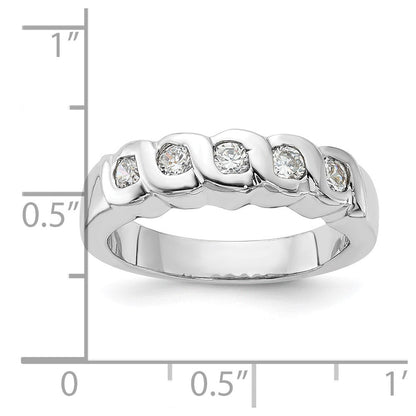 Sterlingsilber Zirkonia Ring (size 8 Nur)