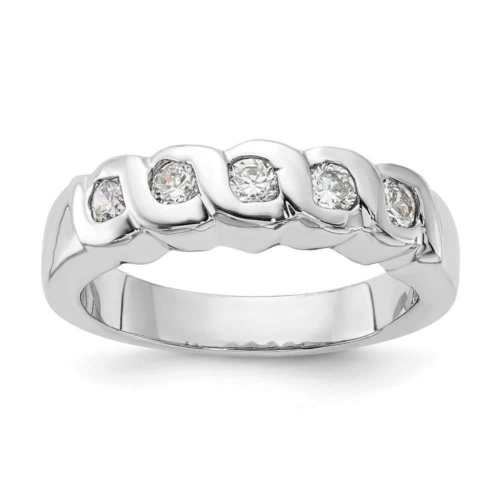 Sterlingsilber Zirkonia Ring (size 8 Nur)