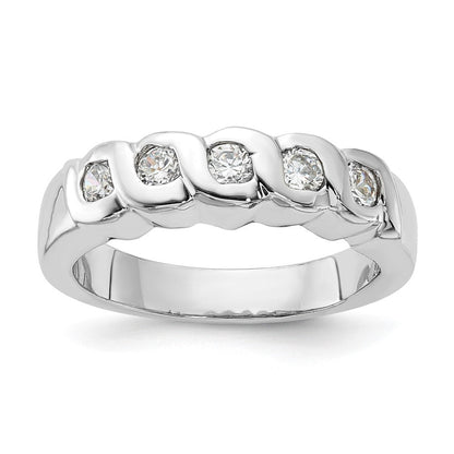 Sterlingsilber Zirkonia Ring (size 8 Nur)