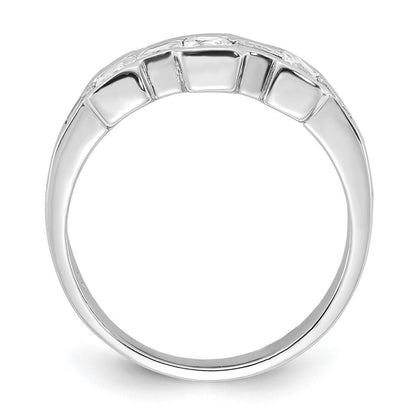 Sterlingsilber Zirkonia Ring (size 6 Nur)
