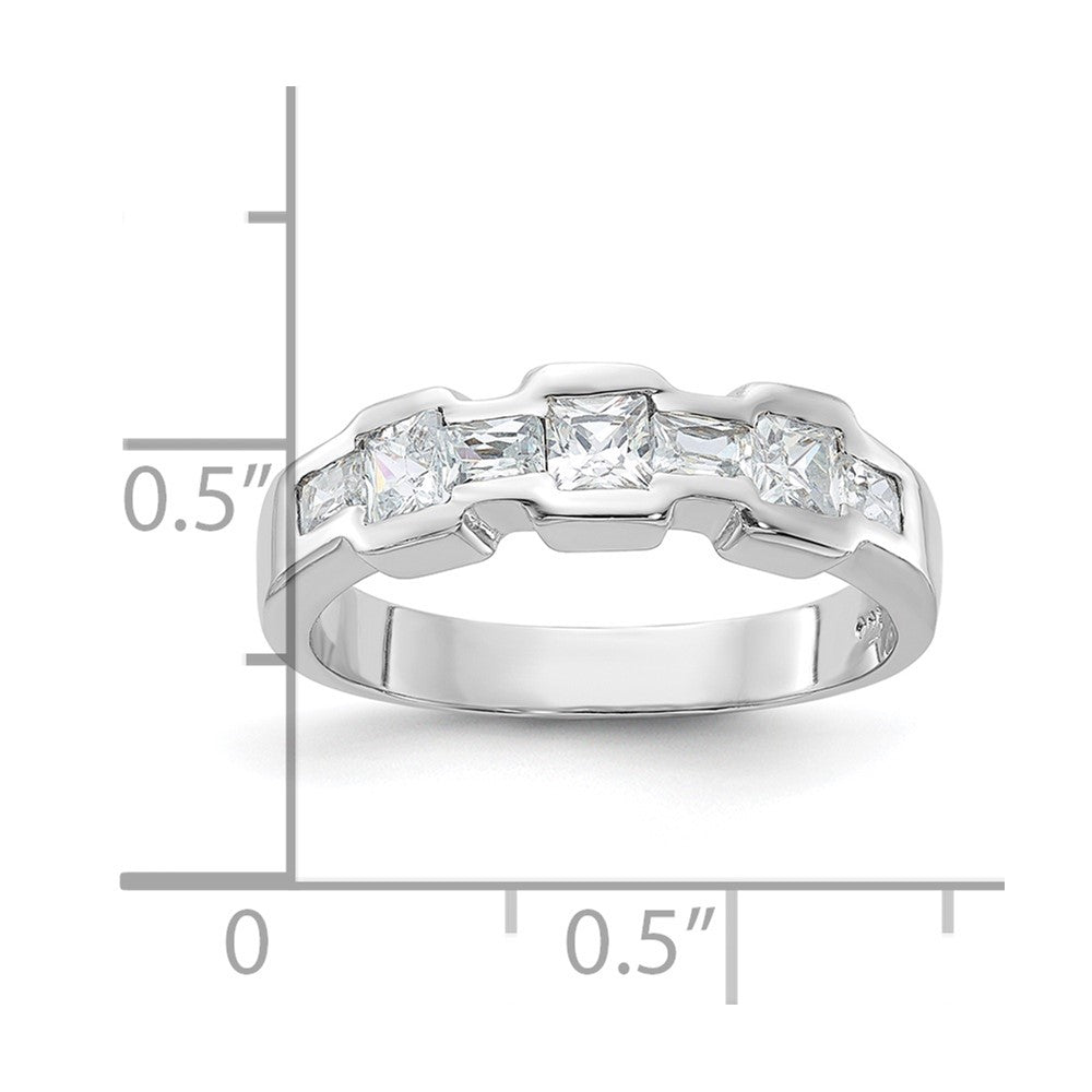 Sterlingsilber Zirkonia Ring (size 6 Nur)