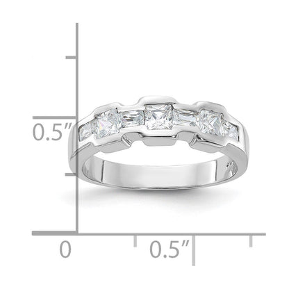 Sterlingsilber Zirkonia Ring (size 6 Nur)