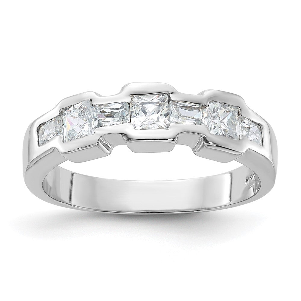 Sterlingsilber Zirkonia Ring (size 6 Nur)
