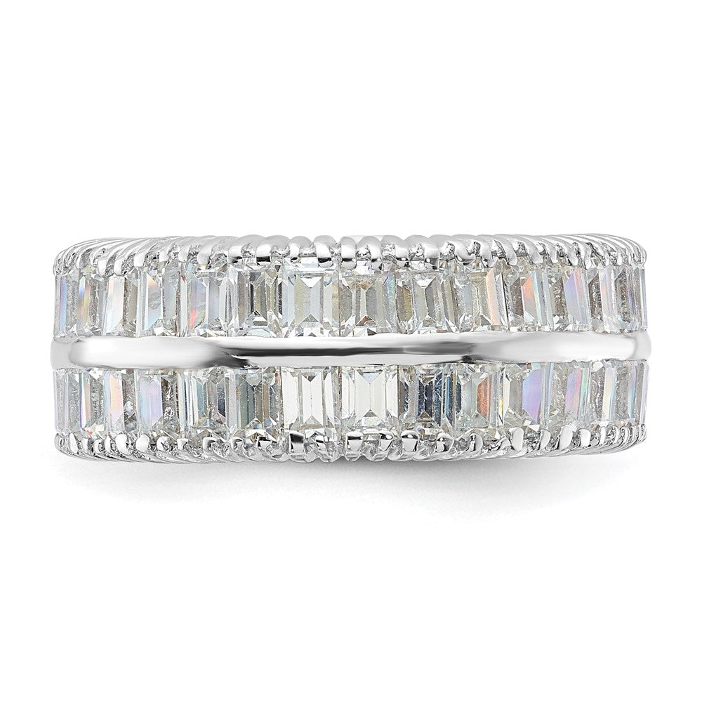 Sterlingsilber Zirkonia Doppelt Ring