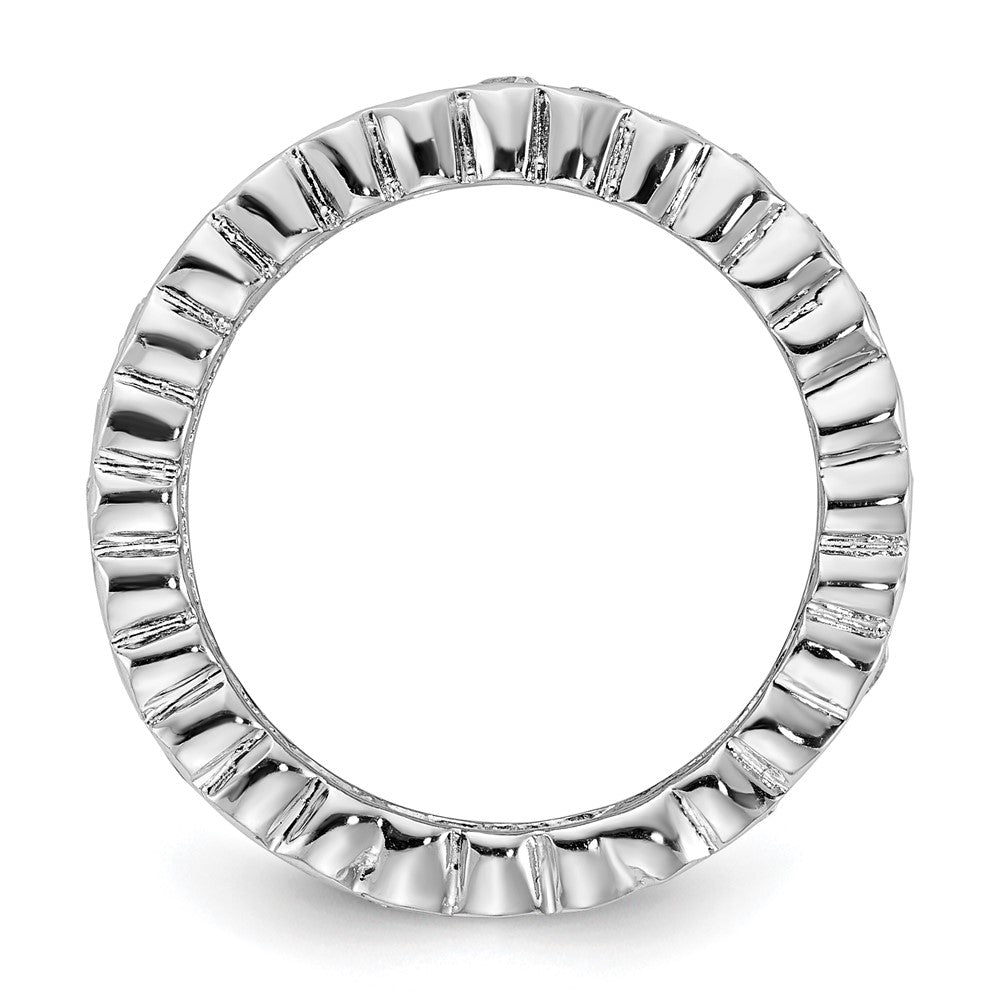 Sterlingsilber Zirkonia Doppelt Ring (size 6 Nur)