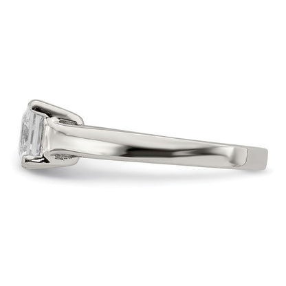 Sterlingsilber Rhodiniert Zirkonia Ring