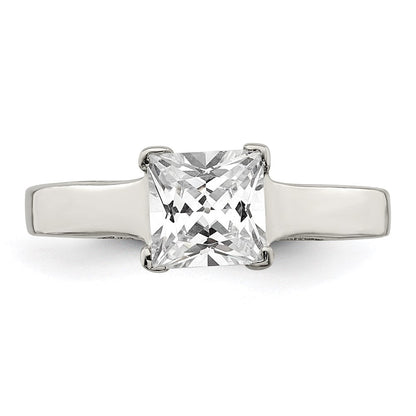 Sterlingsilber Rhodiniert Zirkonia Ring