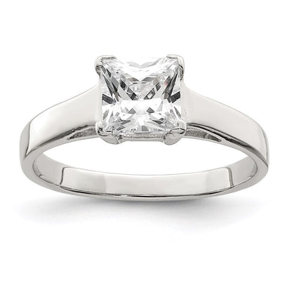 Sterlingsilber Rhodiniert Zirkonia Ring