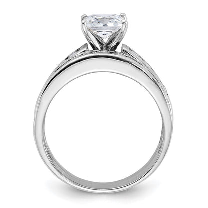 Sterlingsilber Rhodiniert 2 Stück Zirkonia Größe 6 Hochzeit Set Ring