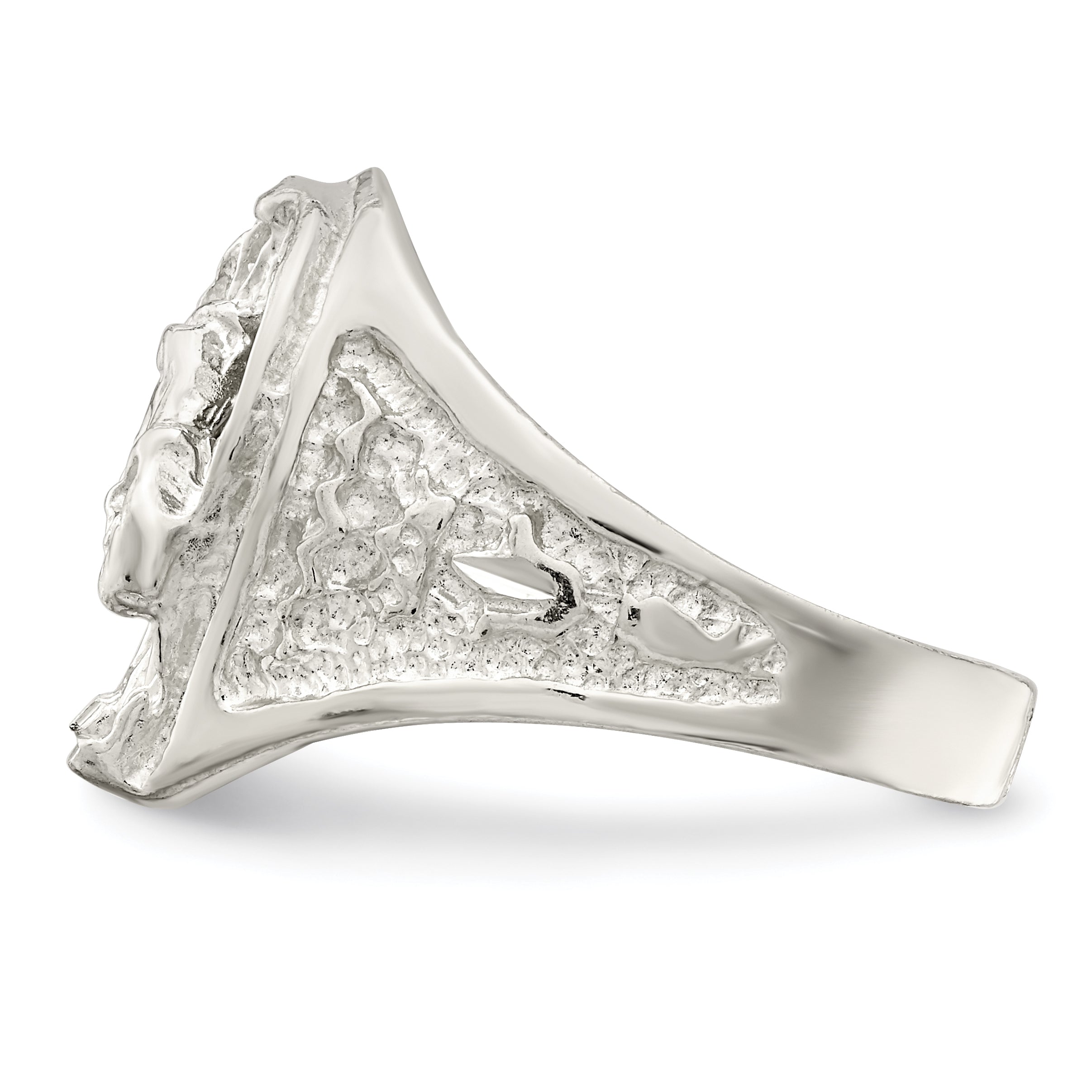 Sterlingsilber Hufeisen mit Pferd Kopf Ring