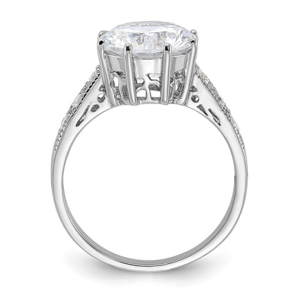 Sterlingsilber Rhodiniert Zirkonia Ring