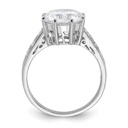 Sterlingsilber Rhodiniert Zirkonia Ring
