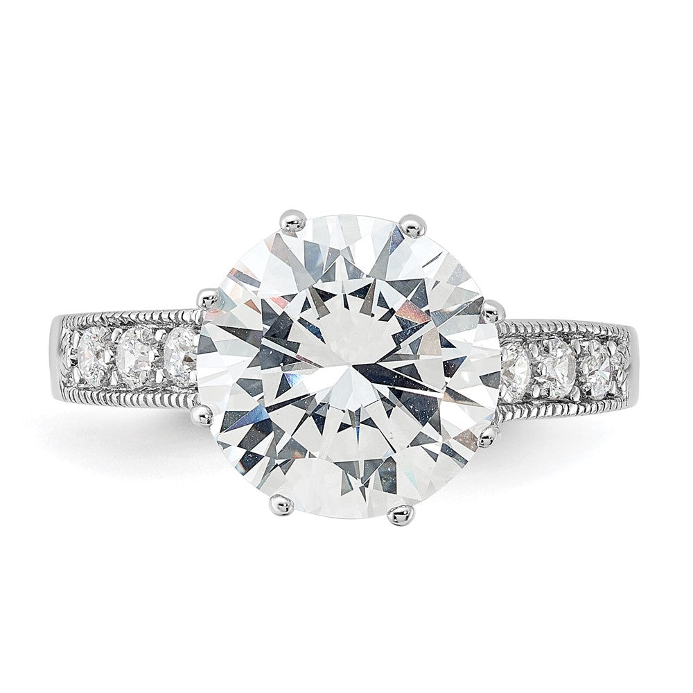 Sterlingsilber Rhodiniert Zirkonia Ring