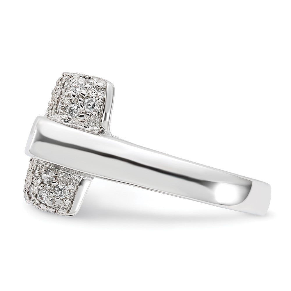Sterlingsilber Pavé Zirkonia Quadratisch Ring (size 7 Nur)